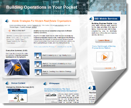 Building Engines is a Commercial Real Estate (CRE) Web and Mobile Property Management and Operations Software