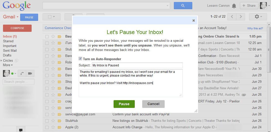 Pause Your Inbox!